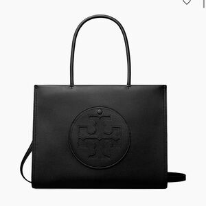 NWT Tory Burch Black Leather Tote Bag